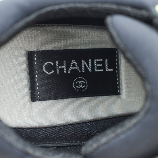 Load image into Gallery viewer, Chanel Tricolor CC Lycra Lace Up Sneakers 41.5
