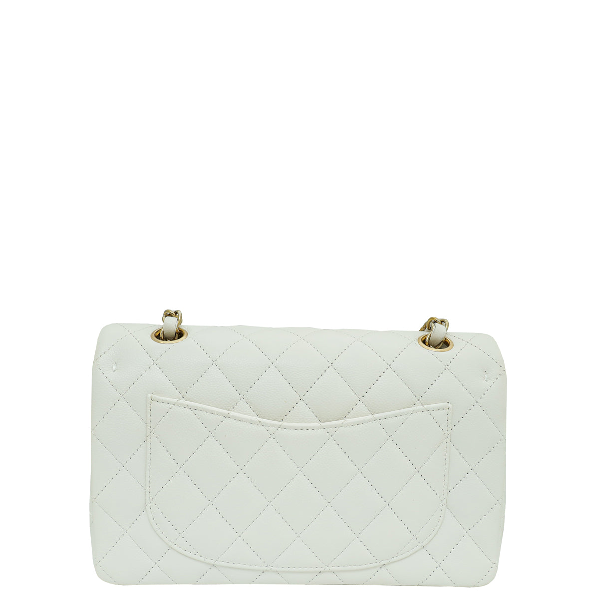 Chanel White CC Classic Double Flap Small Bag-Chanel-THE CLOSET