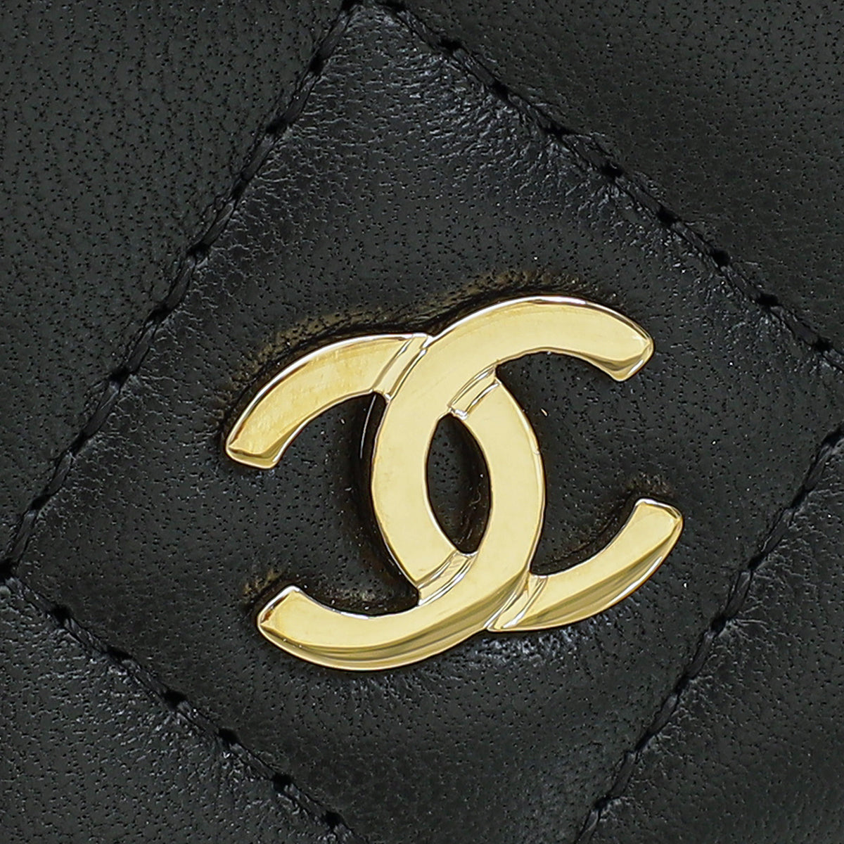 Chanel Black CC Classic L Yen Wallet