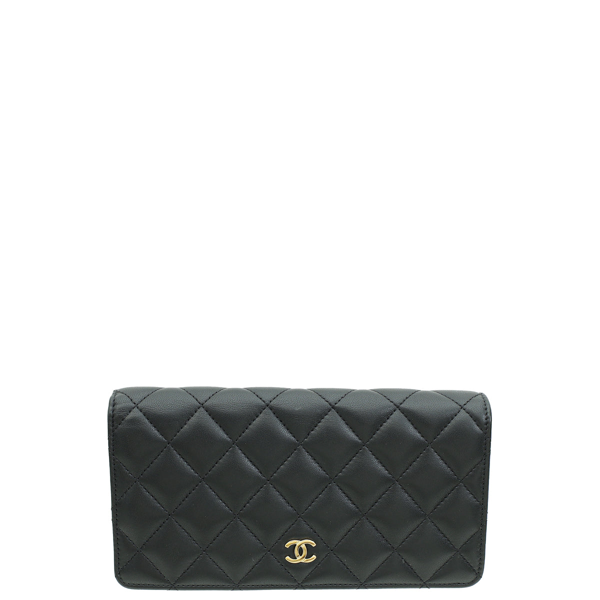 Chanel Black CC Classic L Yen Wallet