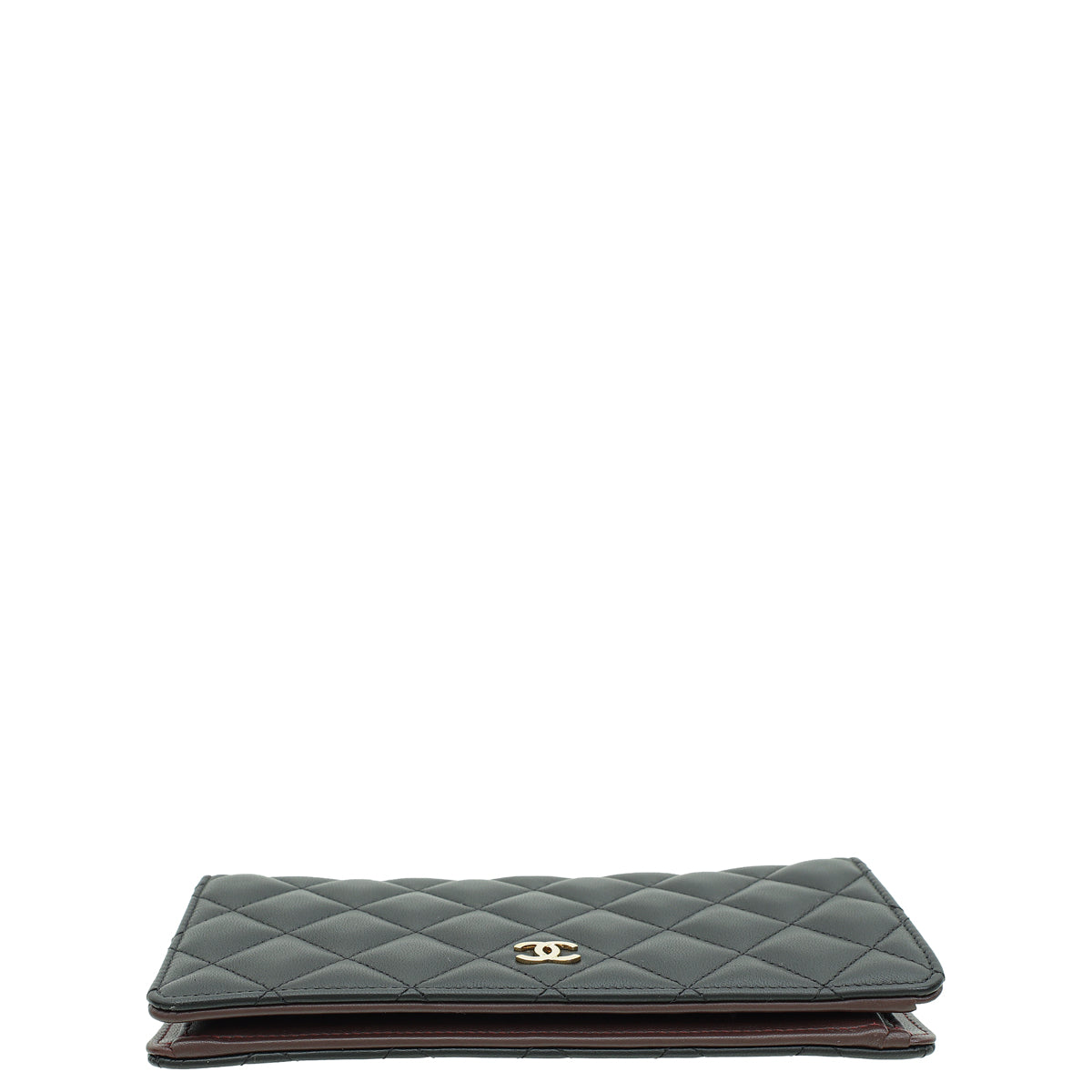 Chanel Black CC Classic L Yen Wallet