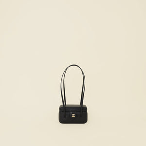 Chanel Black CC Preppy Coco Long Vanity With Strap