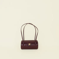 Chanel Burgundy Small Preppy Coco Bowling Bag