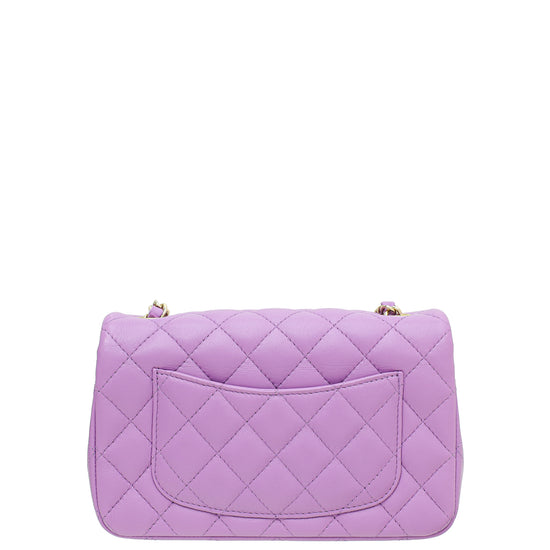 Chanel Purple CC Mini Rectangular Flap Bag