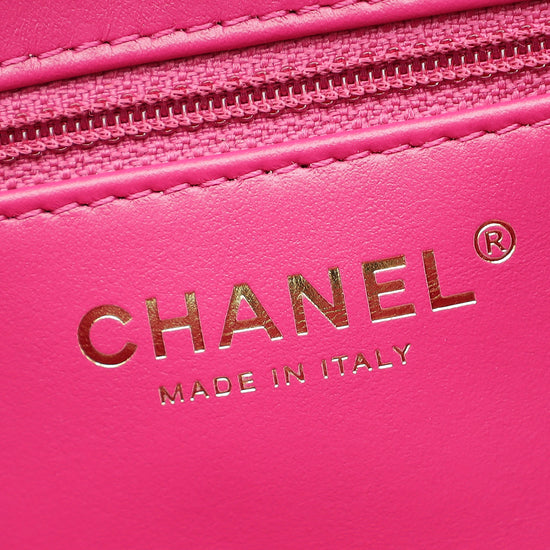 Chanel Dark Fuchsia Denim Mini Kelly Bag