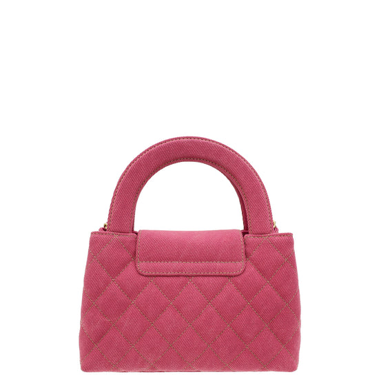 Chanel Dark Fuchsia Denim Mini Kelly Bag