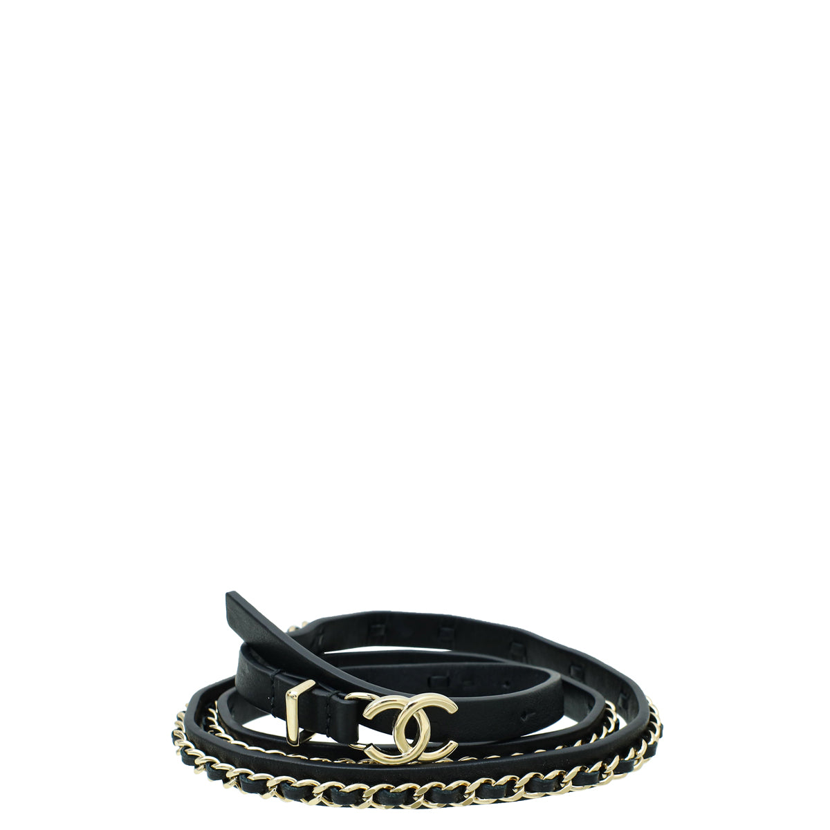Chanel Black CC Chain Slim Belt 30-Chanel-THE CLOSET