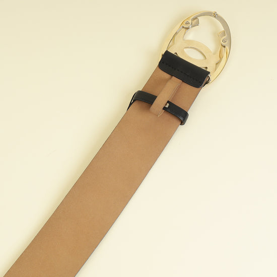 Chanel Black CC Oval Buckle Belt 34