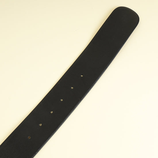 Chanel Black CC Oval Buckle Belt 34