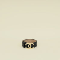 Chanel Black CC Buckle Quilted Belt 28