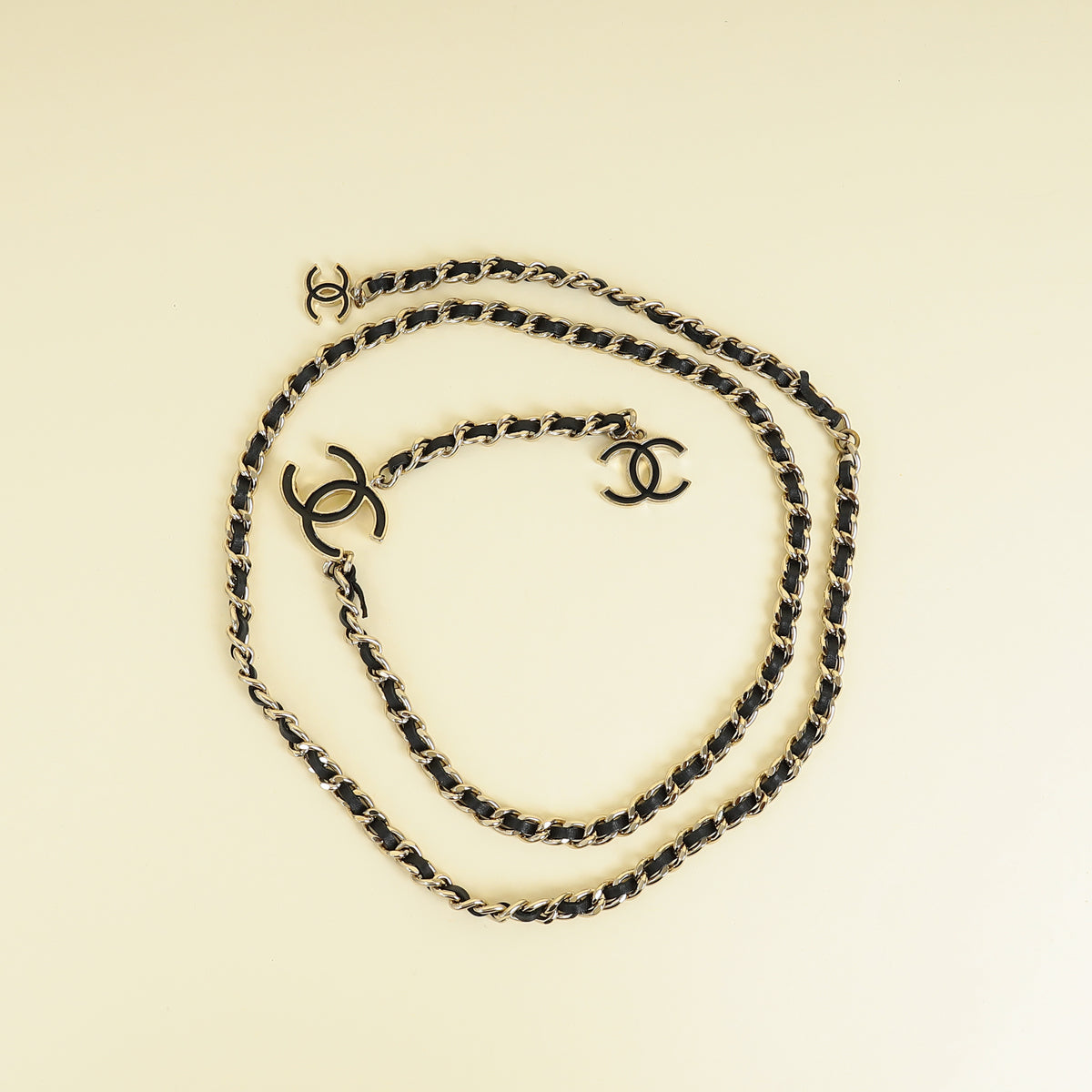 Chanel Black CC Chain Belt /Necklace