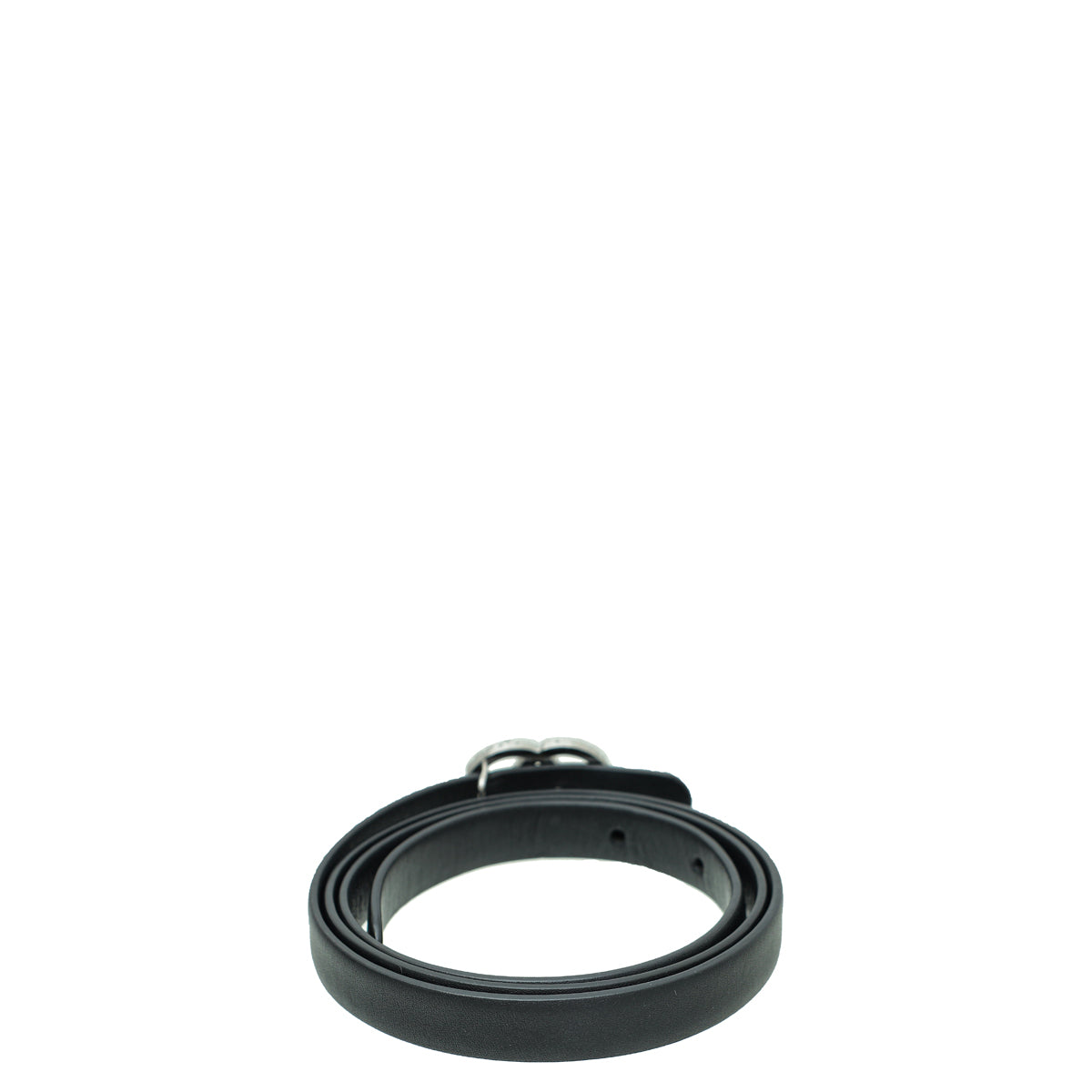 Chanel Black CC Crystal Buckle Slim Belt 32-Chanel-THE CLOSET