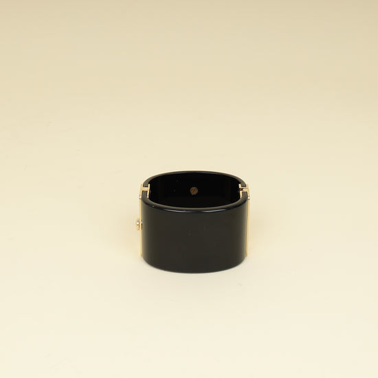 Chanel Bicolor Resin Pearl CC Cuff Bracelet-Chanel-THE CLOSET