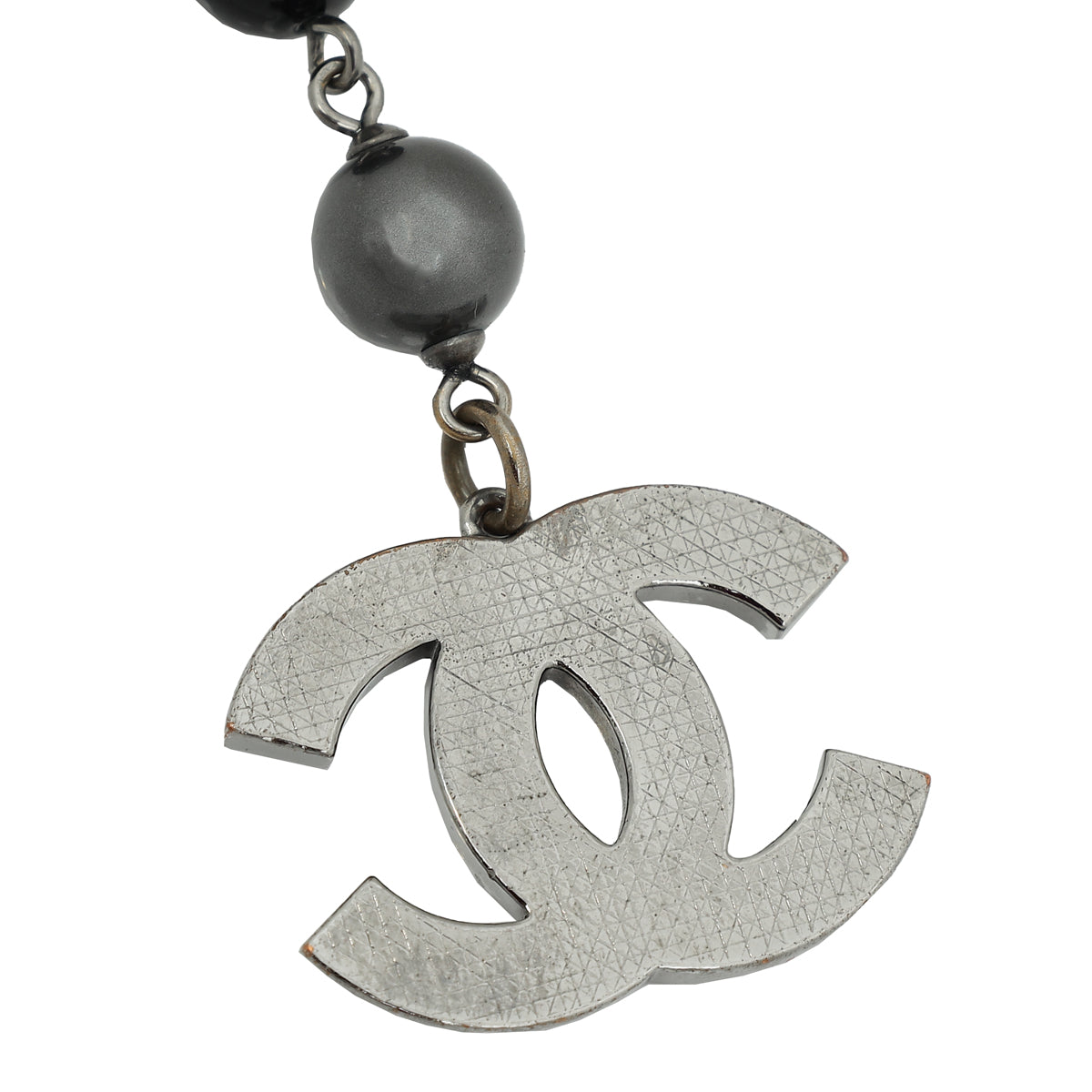 Chanel Black CC Drop Pearl Crystal Bracelet-Chanel-THE CLOSET
