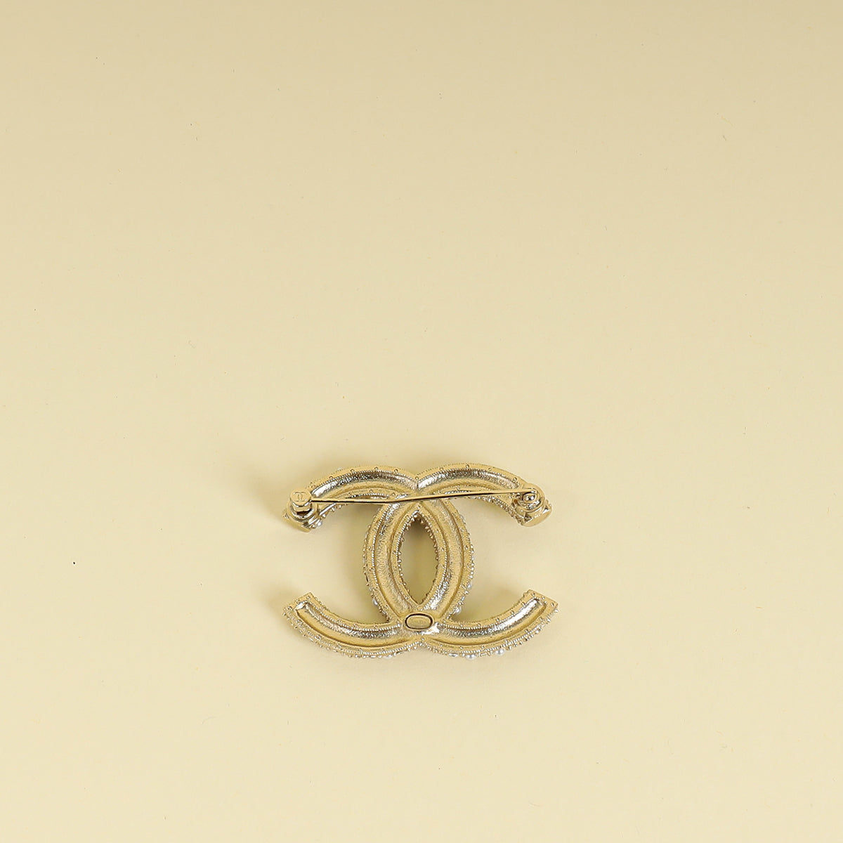 Chanel Gold CC Beads Pearl Crystal Brooch