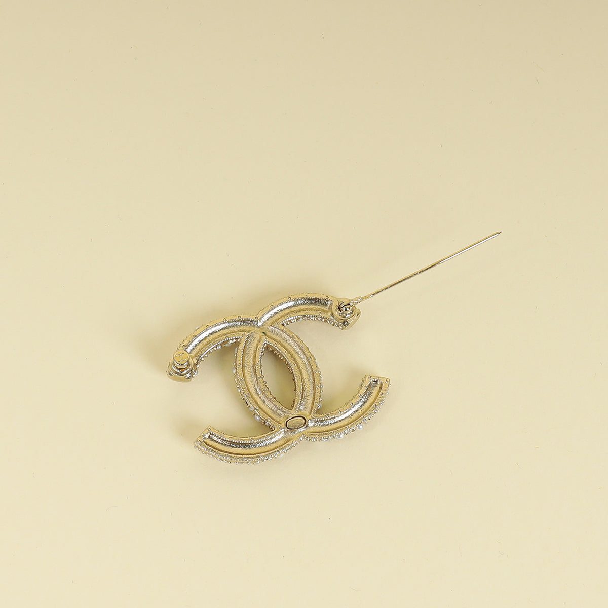 Chanel Gold CC Beads Pearl Crystal Brooch