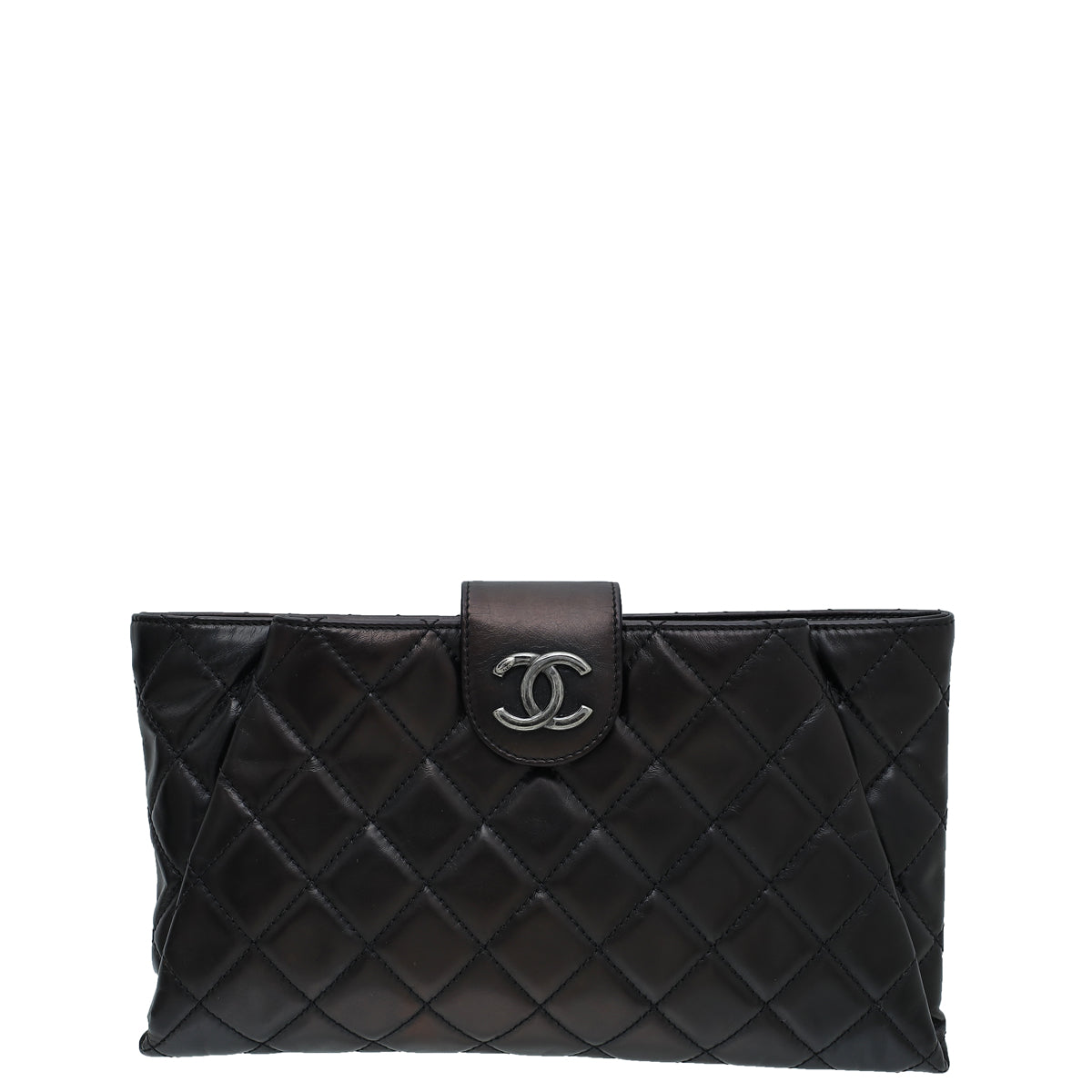 Chanel Black Coco Pleats Clutch-Chanel-THE CLOSET