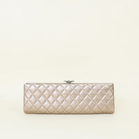 Chanel Metallic Light Bronze Camellia Kiss-Lock East West Clutch