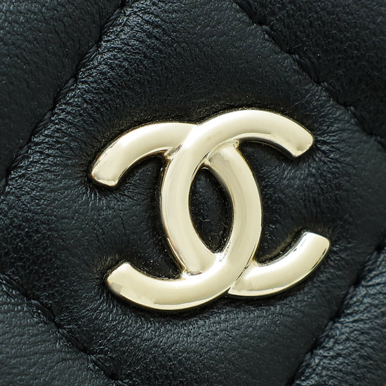 Chanel Black CC Classic Large Pouch