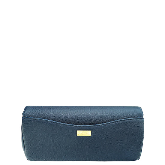 Chanel Navy Blue CC Captain Caviar Clutch – The Closet