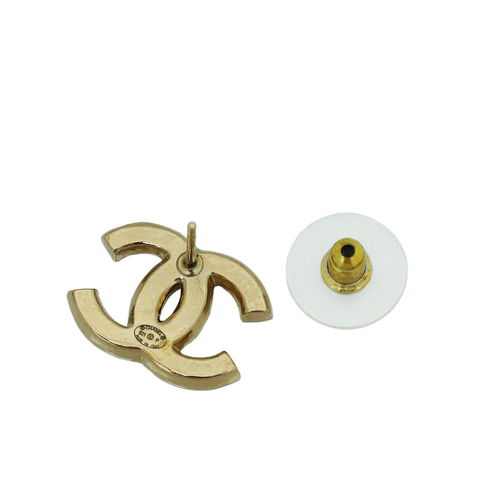 Chanel Gold CC Pearl Earring