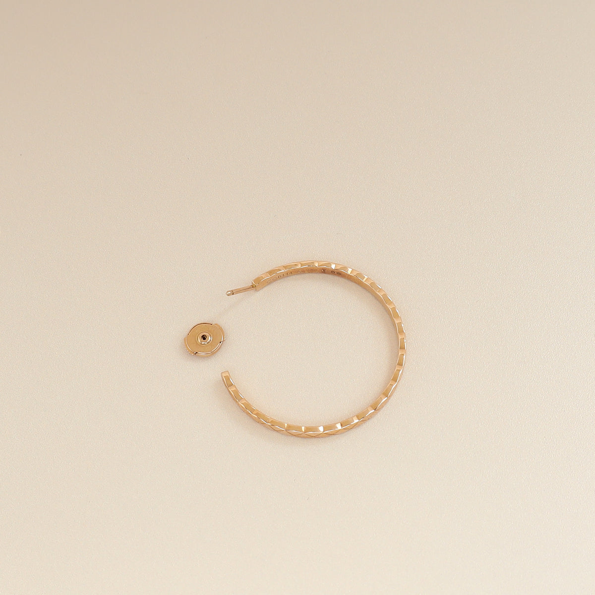 Chanel 18K Rose Gold Coco Crush Hoop Earrings-Chanel-THE CLOSET