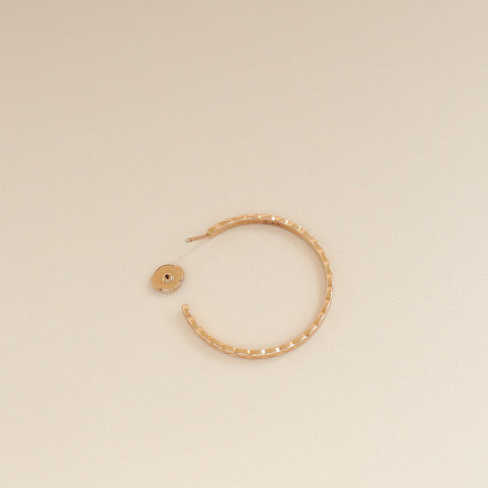 Chanel 18K Rose Gold Coco Crush Hoop Earrings-Chanel-THE CLOSET