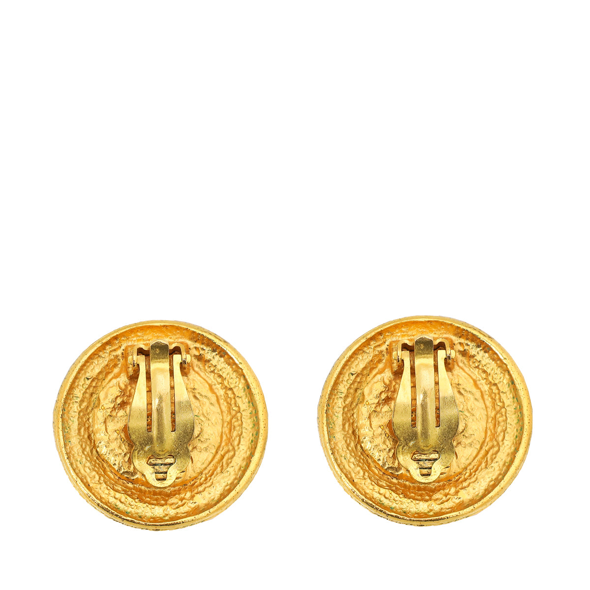 Chanel White Vintage Pearl Button Clip On Earrings-Chanel-THE CLOSET