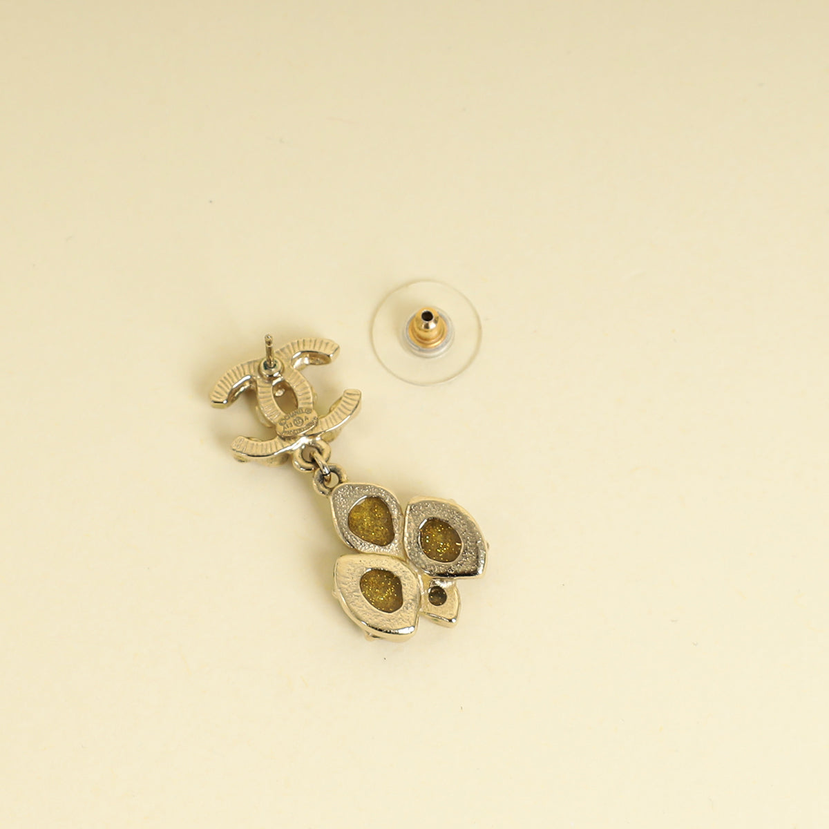 Chanel Gold CC Drop Earrings