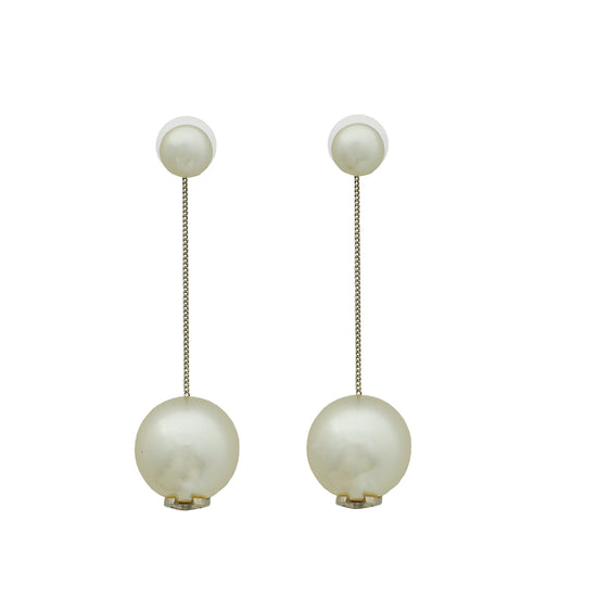 Chanel Large Crystal CC Interlocking and Faux Pearl Drop Earrings at the  best price