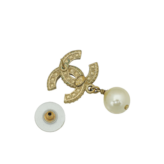 Chanel Pearl Diamond White Gold Earrings – Opulent Jewelers