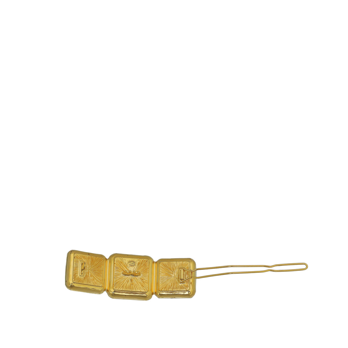 Chanel Bicolor CC Stone Hair Clip