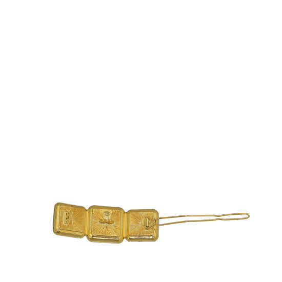 Chanel Bicolor CC Stone Hair Clip