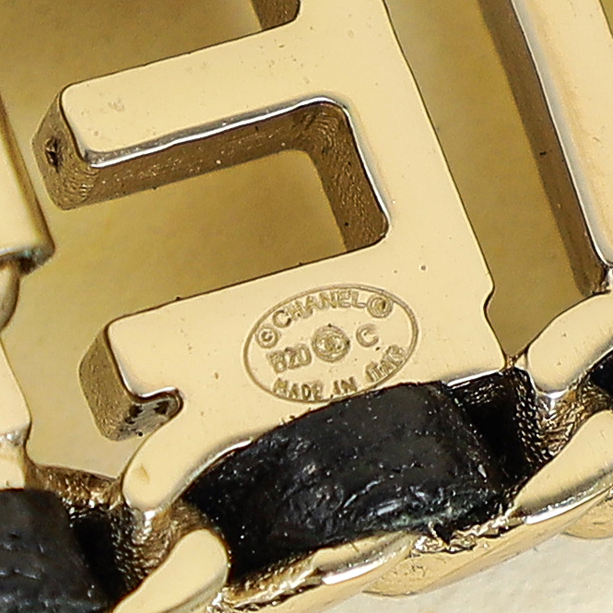 Chanel Black Logo Detail Hair Clip