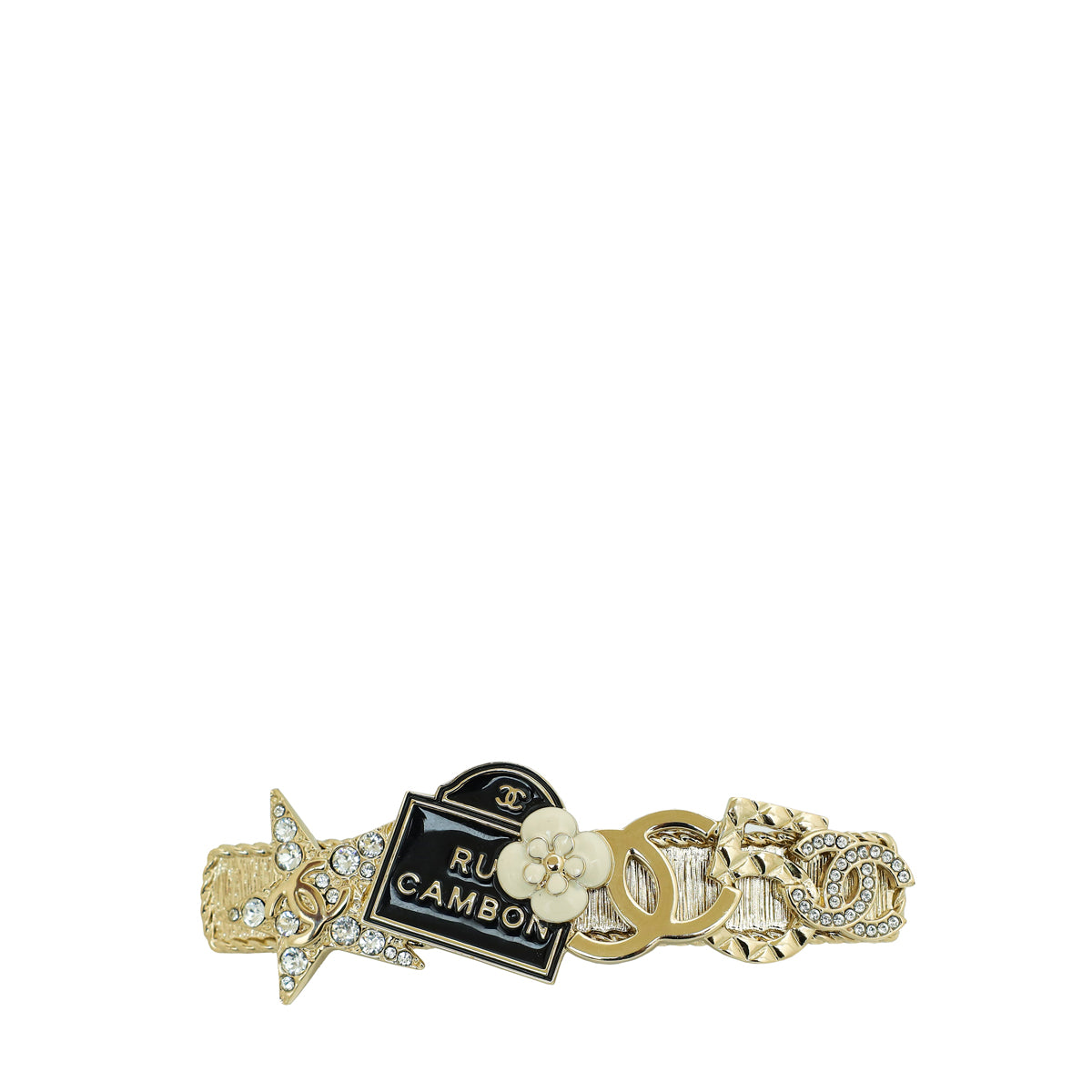 Chanel Bicolor CC Crystal Hair Pin-Chanel-THE CLOSET