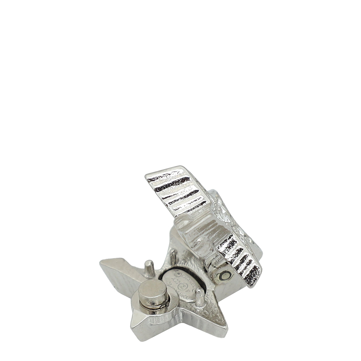 Chanel Silver CC-Bow-Star Hair Charms