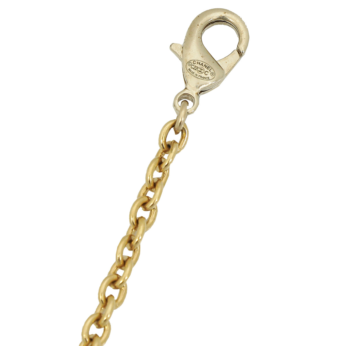 Chanel Gold CC Round Pendant Necklace