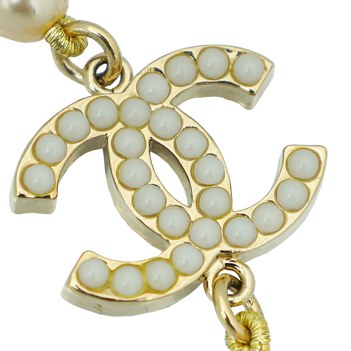 Chanel Ivory CC Pearl Necklace-Chanel-THE CLOSET
