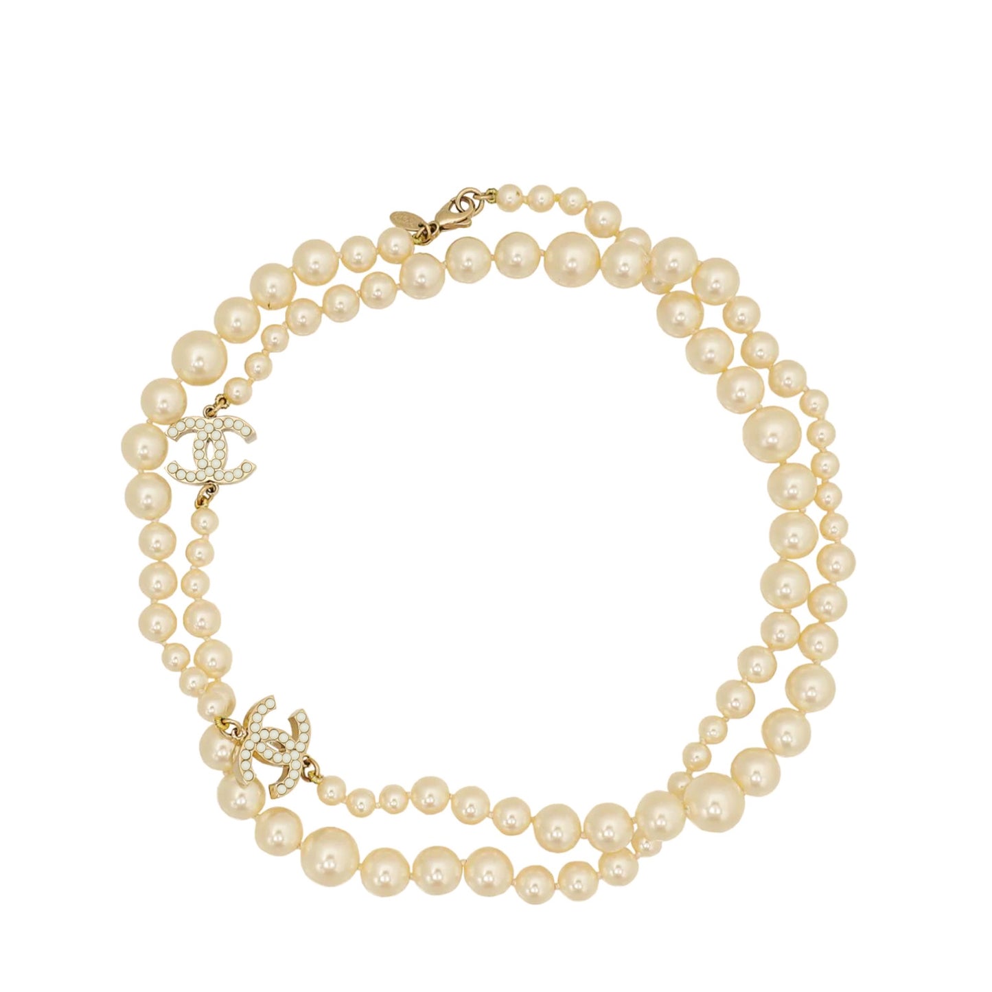 Chanel Ivory CC Pearl Necklace-Chanel-THE CLOSET