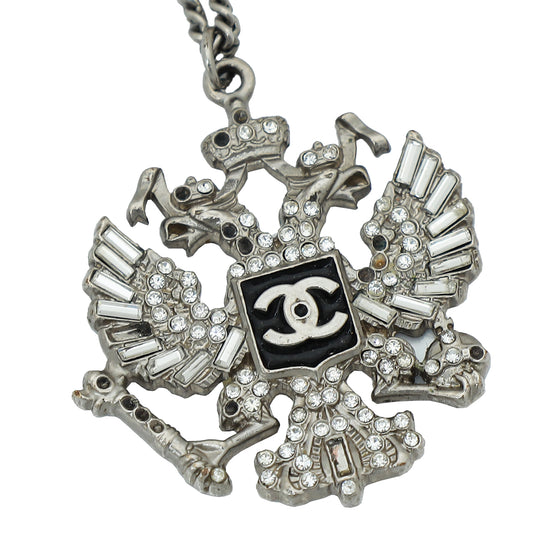 Chanel Silver Finish Paris Moscow Dmitri Necklace