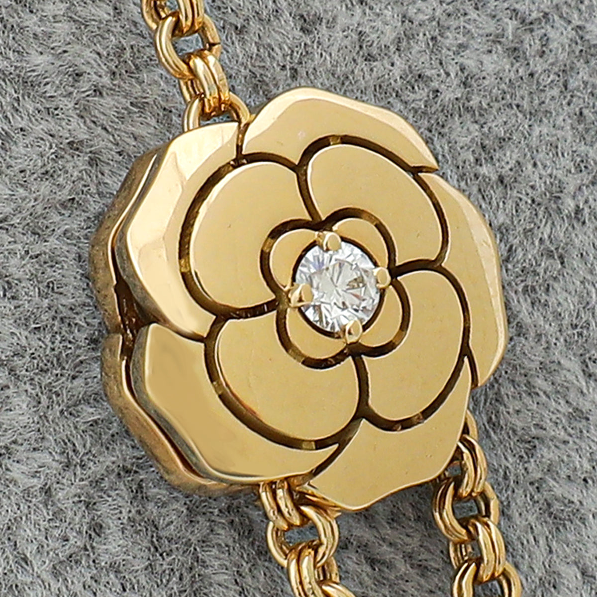 Chanel 18K Yellow Gold Diamonds Les Infinis de Camélia Necklace-Chanel-THE CLOSET