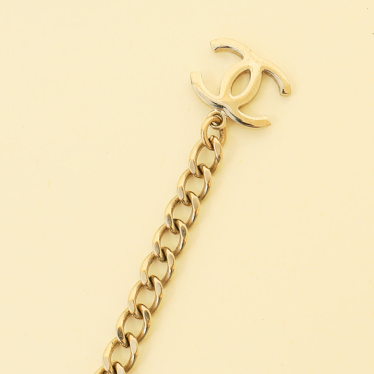 Chanel CC Choker Crystal Two Tone Necklace