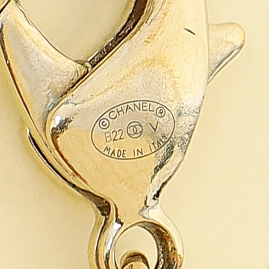 Chanel CC Choker Crystal Two Tone Necklace