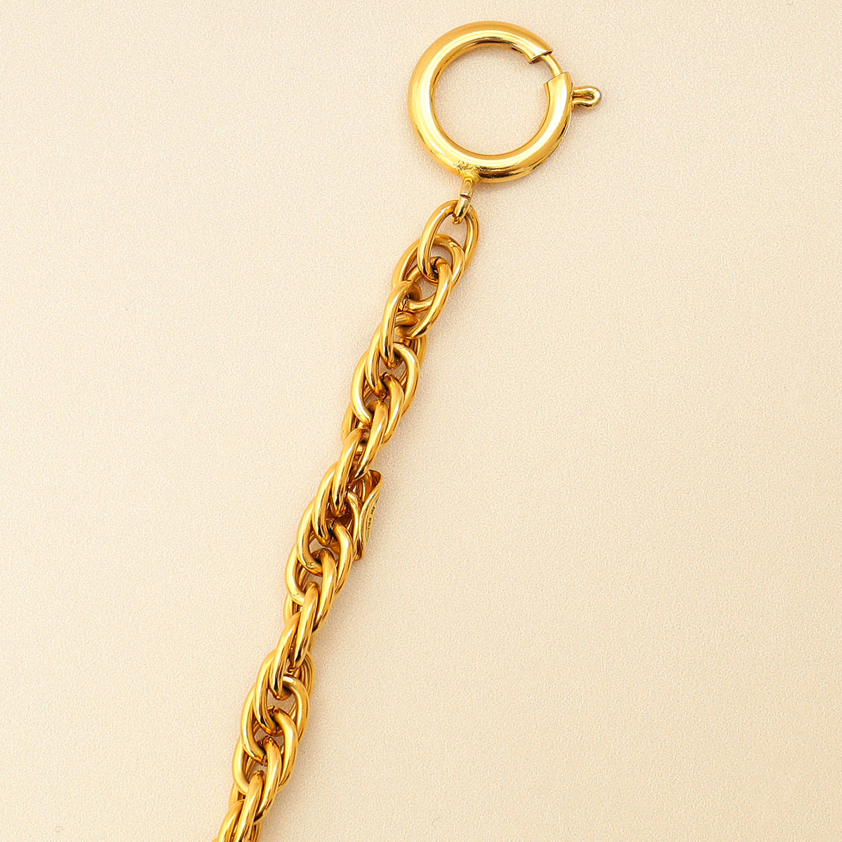 Chanel Gold Vintage Logo Coin Chain Necklace-Chanel-THE CLOSET