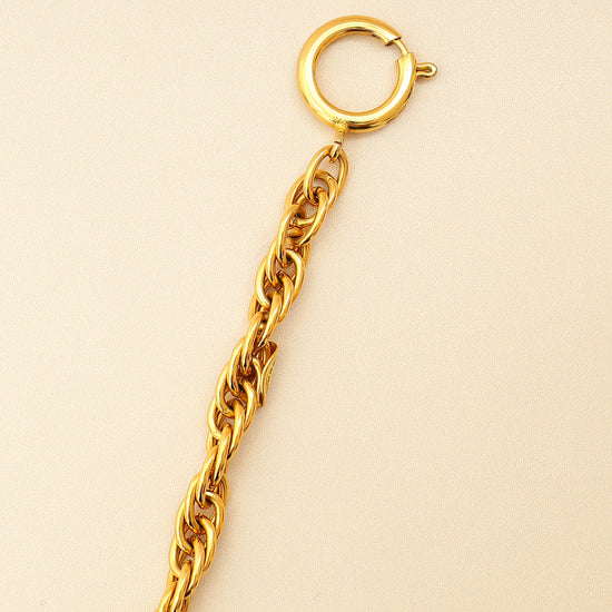 Chanel Gold Vintage Logo Coin Chain Necklace-Chanel-THE CLOSET