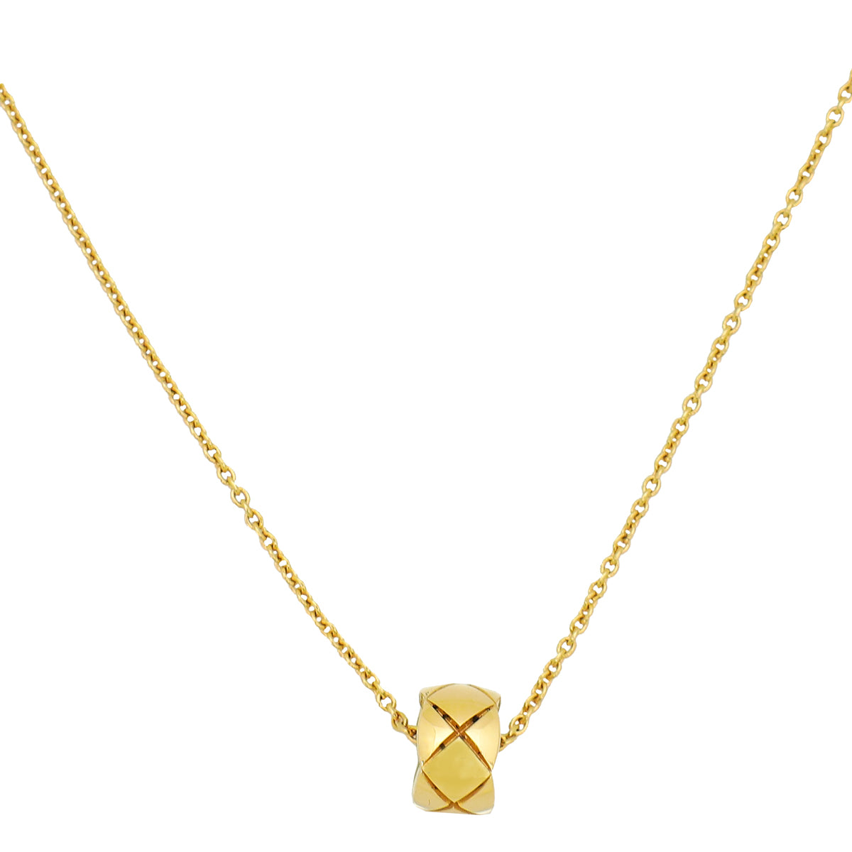 Chanel 18K Yellow Gold Coco Crush Pendant Necklace-Chanel-THE CLOSET