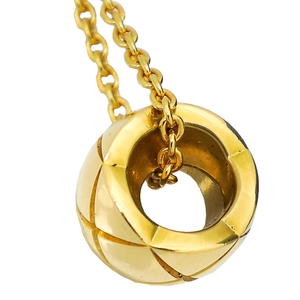 Chanel 18K Yellow Gold Coco Crush Pendant Necklace – The Closet