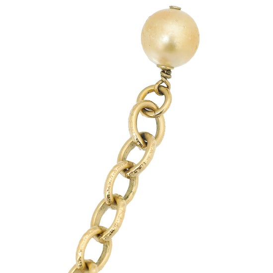 Chanel Ivory CC-5-Star-Heart- Pearl Long Necklace