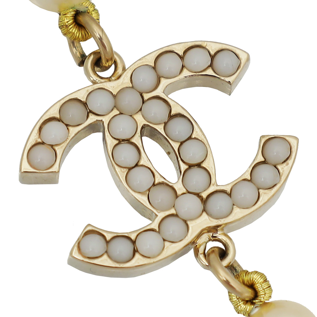 Chanel White CC Pearl Necklace-Chanel-THE CLOSET