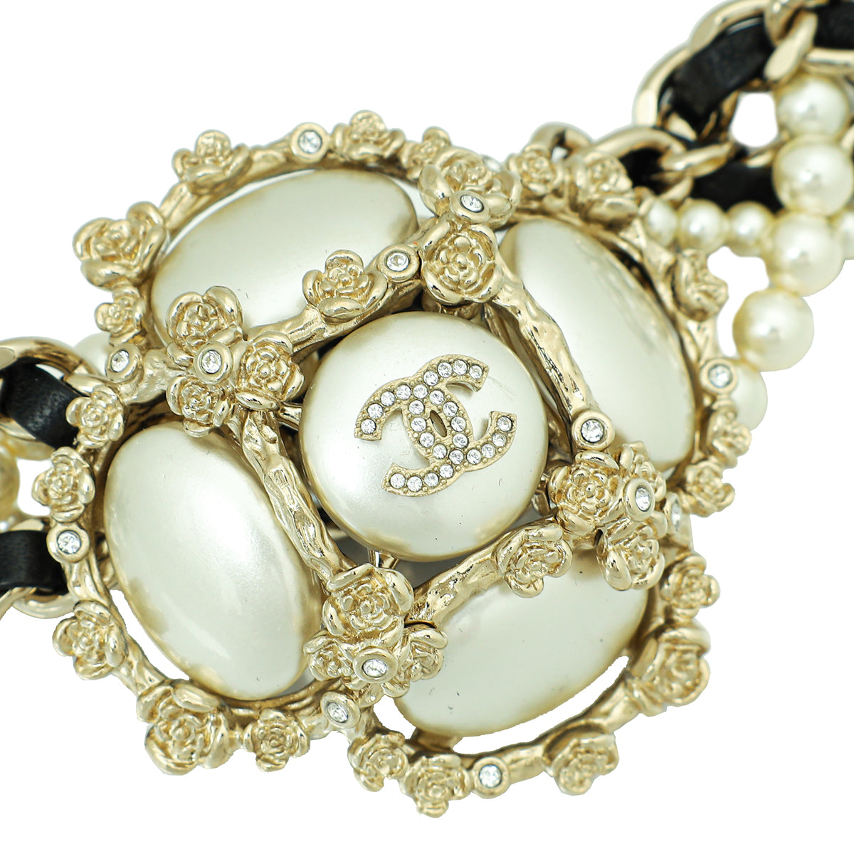 Chanel Bicolor CC Pearl Chain Choker Necklac-Chanel-THE CLOSET